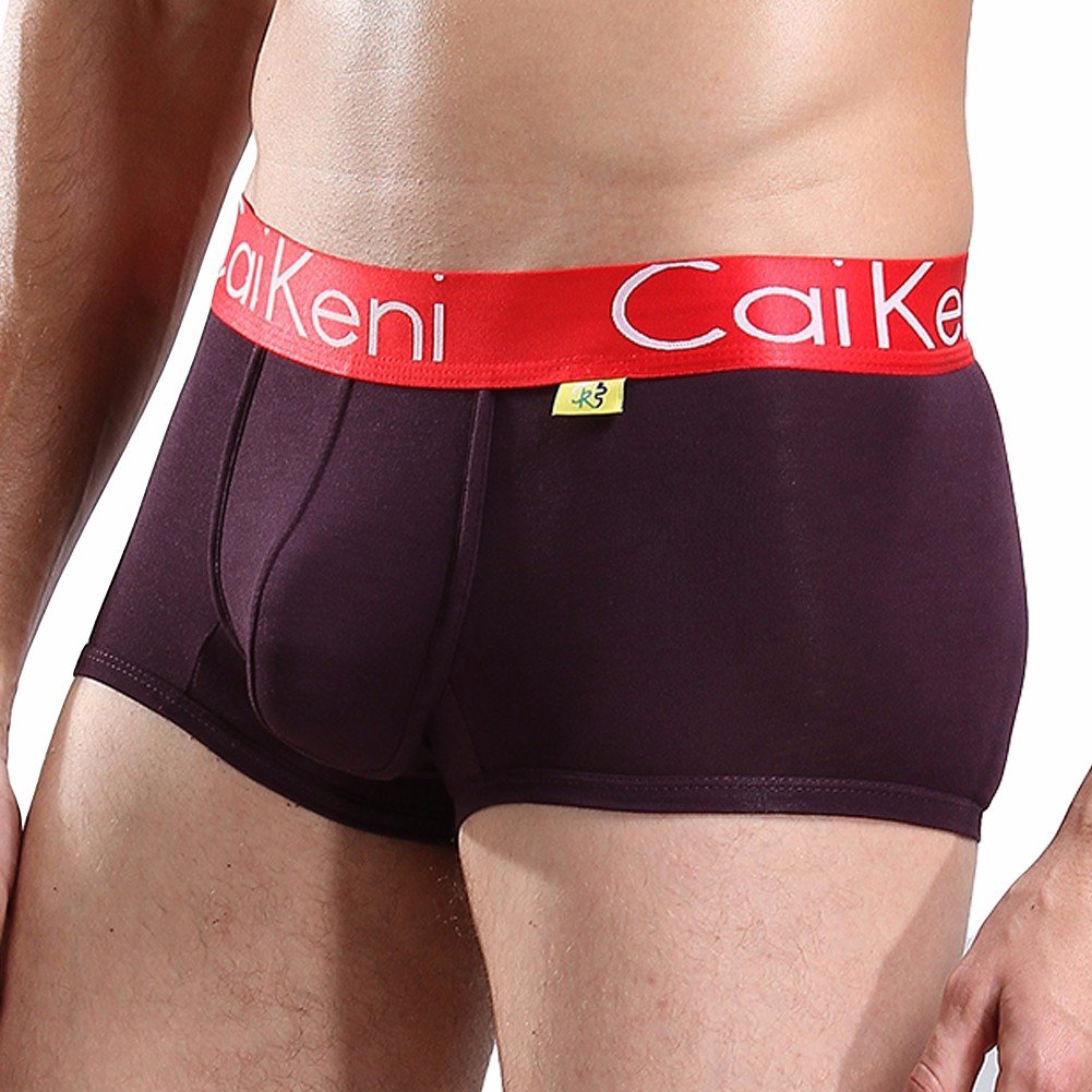 CAIKENI Men Underwear Comfort Soft Boxer Short brown XXL