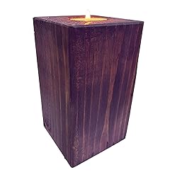6" Farmhouse Candle Holder Black Pillar Candle