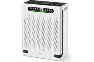 FREAIRE Air Purifiers for Home Large Room Up to 2600 Ft², HEPA Air Purifier with Washable Filter & Air Quality Display, Powerful Turbo Mode Air Cleaner for Pet Hair Odors Smoke Dust