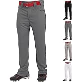 Rawlings Mens Rawlings | Launch Series Baseball Pants | Full Length Semi-Relaxed Fit | Adult Sizes | Piped | Multiple Colors