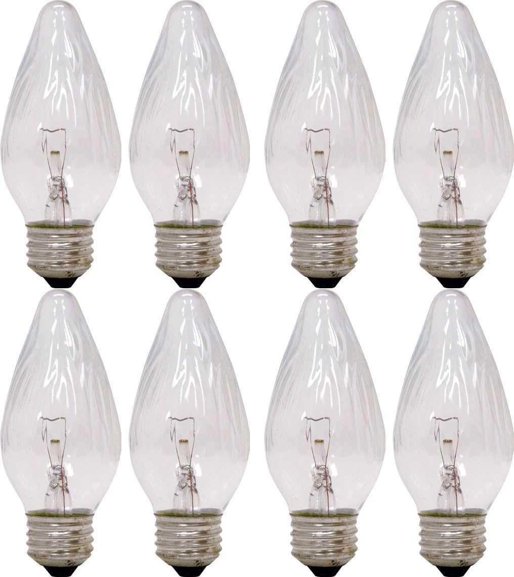 GE Crystal Clear 75337 25Watt, 170Lumen Flame Tip Light Bulb with