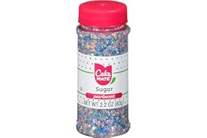 Cake Mate Pearlescent Sugar Crystals, 2.2 oz - Sparkling Decorating Sugar for Cakes, Cookies & Cupcakes