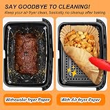 BYKITCHEN Air Fryer Liners for Ninja AF500UK 10.4L 100Pcs Nonstick Paper view 5