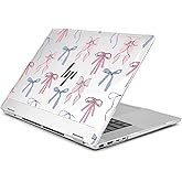 Loyrina Creative Clear Case for 16-inch HP Envy x360 2-in-1 Laptop (2024/2025) Compatible with 16-ACxxxx / 16-ADxxxx,Slim Lightweight Protective Cover with Artistic Pattern, Pink Bow