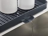 Joseph Joseph Y-Rack 2-Tier Dish Drying Rack with Utensil Holder Gray view 3