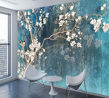 Amazon Com Vintage Flower 3d Wall Paper Wallpapers For Walls 3 D Living Room Dinning Bedroom Wallpaper Covering Home Decoration 300210cm Home Improvement