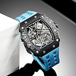 TSAR BOMBA Men's Automatic Watch Mechanical Tonneau