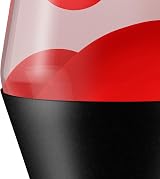 Lava Lamp 2317 Red Wax Clear Liquid Black Base Cap 14.5in Motion Lamp view 5