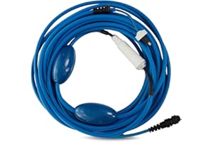 Gearwiz 60ft Blue Cable Only Compatible with Dolphin Pool Robot Nautilus CC Plus [Non WiFi], M200, 9995862, Includes 2 Big Floats and Swivel for Tangle-Free Operation