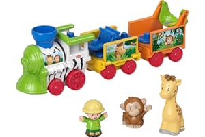 Fisher-Price Little People Musical Zoo Train, Push-Along Toy Train with Music and Sounds for Toddlers and Preschool Kids Ages