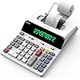 CATIGA 12 Digit Thermal Printing Calculator with Tape Print Out, Ink-Free Adding Machine, 5X Faster Quite at 8.0 LPS, Extra Large Fluorescent Display, Tax Calculation with Clock and Calendar, SP-2401
