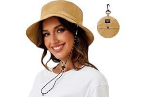 MIDNIGHTSUN Waterproof Bucket Hat Women Packable Outdoor Fishing Hat Lightweight Men UV Protection Summer Sun Hat