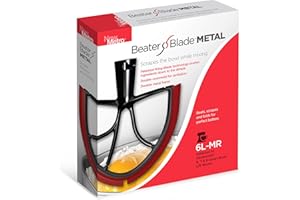New Metro Design 6L-MR Beater Blade METAL, works w/ most KitchenAid 6, 7 and 8 Quart Bowl-Lift Stand Mixers, Red