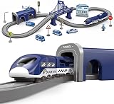 XIAPIA Deluxe 66Pcs Electric Train Set Track Toys for 3 Years Up