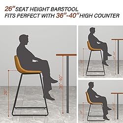 HeuGah Counter Height Bar Stools Set of 2, Counter