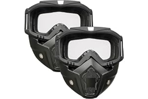 OQUQO Airsoft Mask Full Face, Paintball Mask, Tactical Mask, Motorcycle Helmet Goggles with Removable Face Mask for Men Women