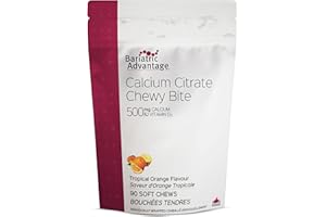 Bariatric Advantage - Calcium Citrate Chewy Bite 500mg - Orange Flavor - 90 Soft Chews
