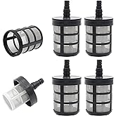 Timsec Double Layers 60 Mesh Stainless Steel Household Hose Filter,4-Pack | Garden Hose Strainer with 3/8 and 1/2 in Barbs,Water Pump Filter Fit for Sprayer Oil Pumps Car Washer Pressure Washer