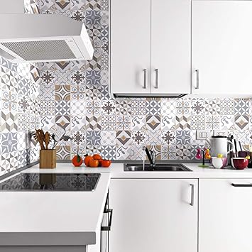 24 Aufkleber Fliesen Sticker Selbstklebend Fliesen Mosaik Fliesen Wandtattoo Badezimmer Und Kuche Fliesen Kleber Traditionellen Beige 10 X 10 Cm 24 Teilig Amazon De Kuche Haushalt