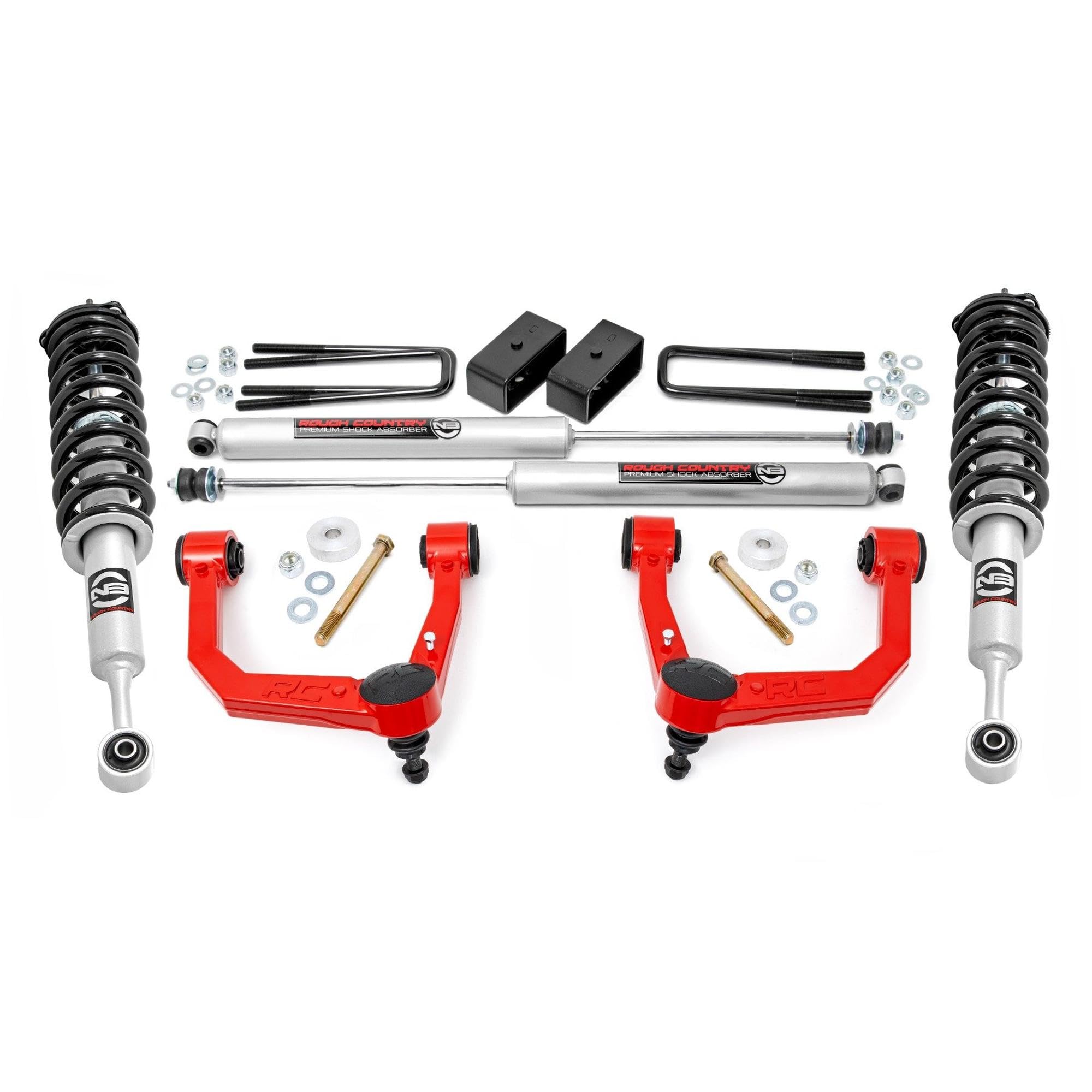 Photo 1 of ***SEE NOTES*** PARTIAL SET 
Rough Country 3.5" Bolt-On Lift Kit w/N3 Struts for 2005-2023 Tacoma - 74231RED