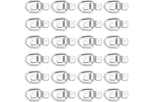 Acymner 24PCS D Ring Tie Down Rings | 1/4" Trailer Cargo Tie Down Ring Anchor for Floor Trucks RV Campers Vans ATV SUV Boats 