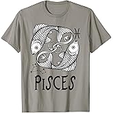 Pisces Zodiac Sign Astrology Horoscope Birthday Vintage T-Shirt