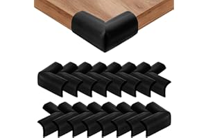 YIIFELL 16 Pack Soft Corner Protector Baby, Baby Proofing Corner Guards Table Corner Protectors Proof Corners and Edges Covers Baby Safety Corner Protectors for Furniture, Toddler Bed, Crib Bumpers(Black)