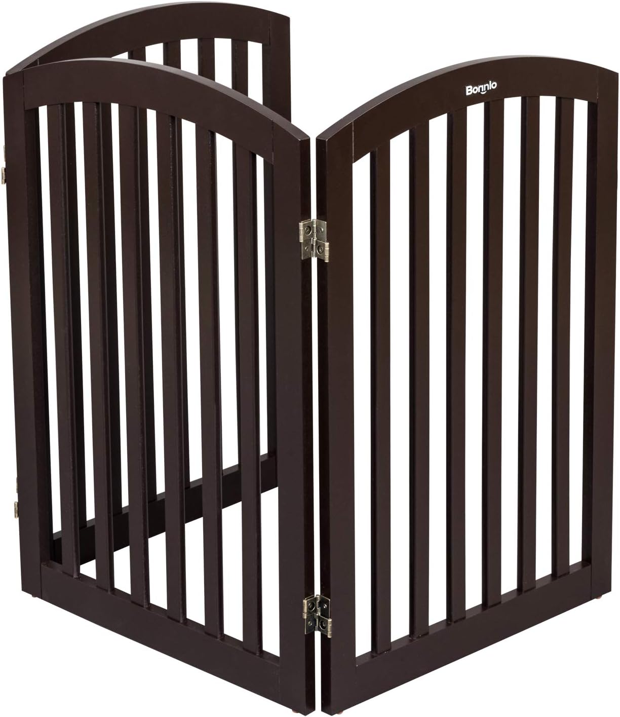 VINGLI pet gate configured in a corner to block an area.