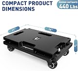 Ronlap Furniture Moving Dolly 150 kg Capacity 2 Pack with 4 Wheels view 3