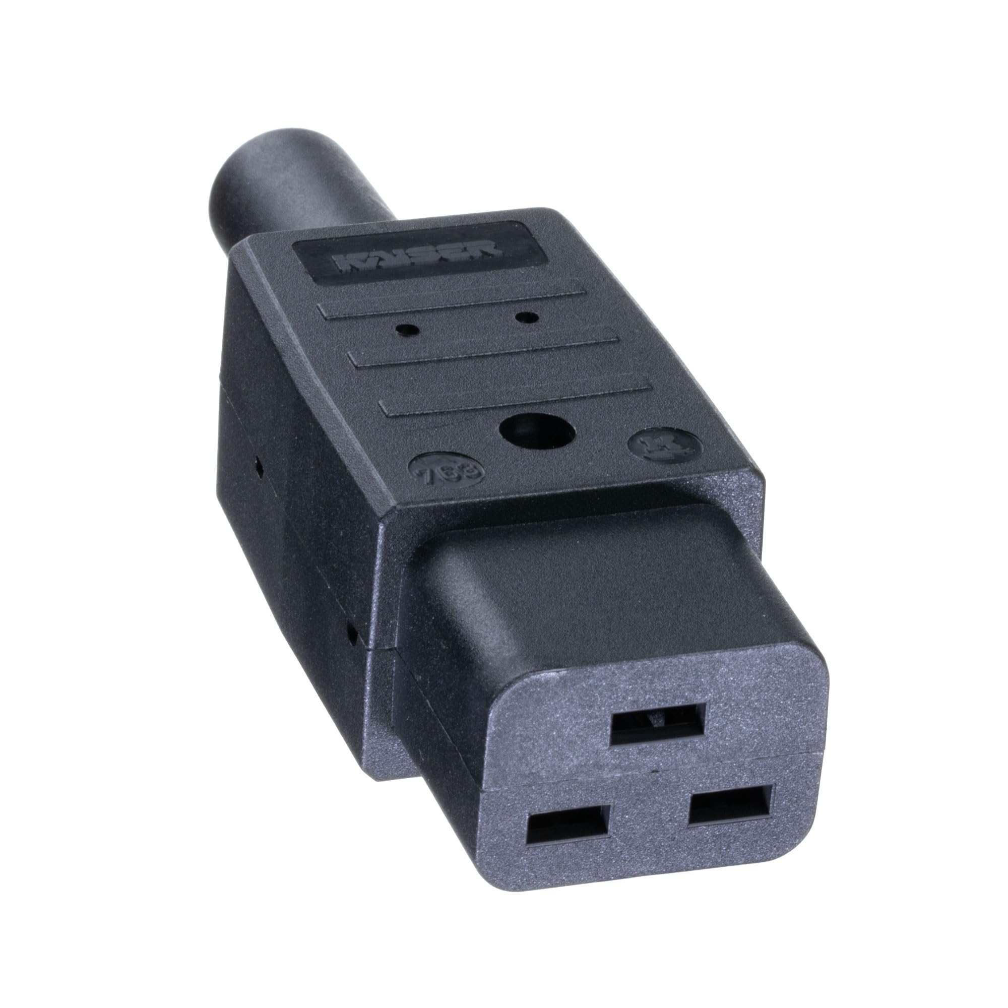 Kaiser 763/sw/C Cold Appliance Connector 763 Female Straight Total Pole Number 2 + PE 16A Black 1 Piece