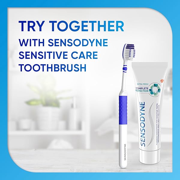 SENSODYNE COMPLETE PROTECTION SENSITIVE TOOTHPASTE FOR GINGIVITIS, SENSITIVE TEETH TREATMENT, EXTRA FRESH – 3.4 OUNCES (PACK OF 2)