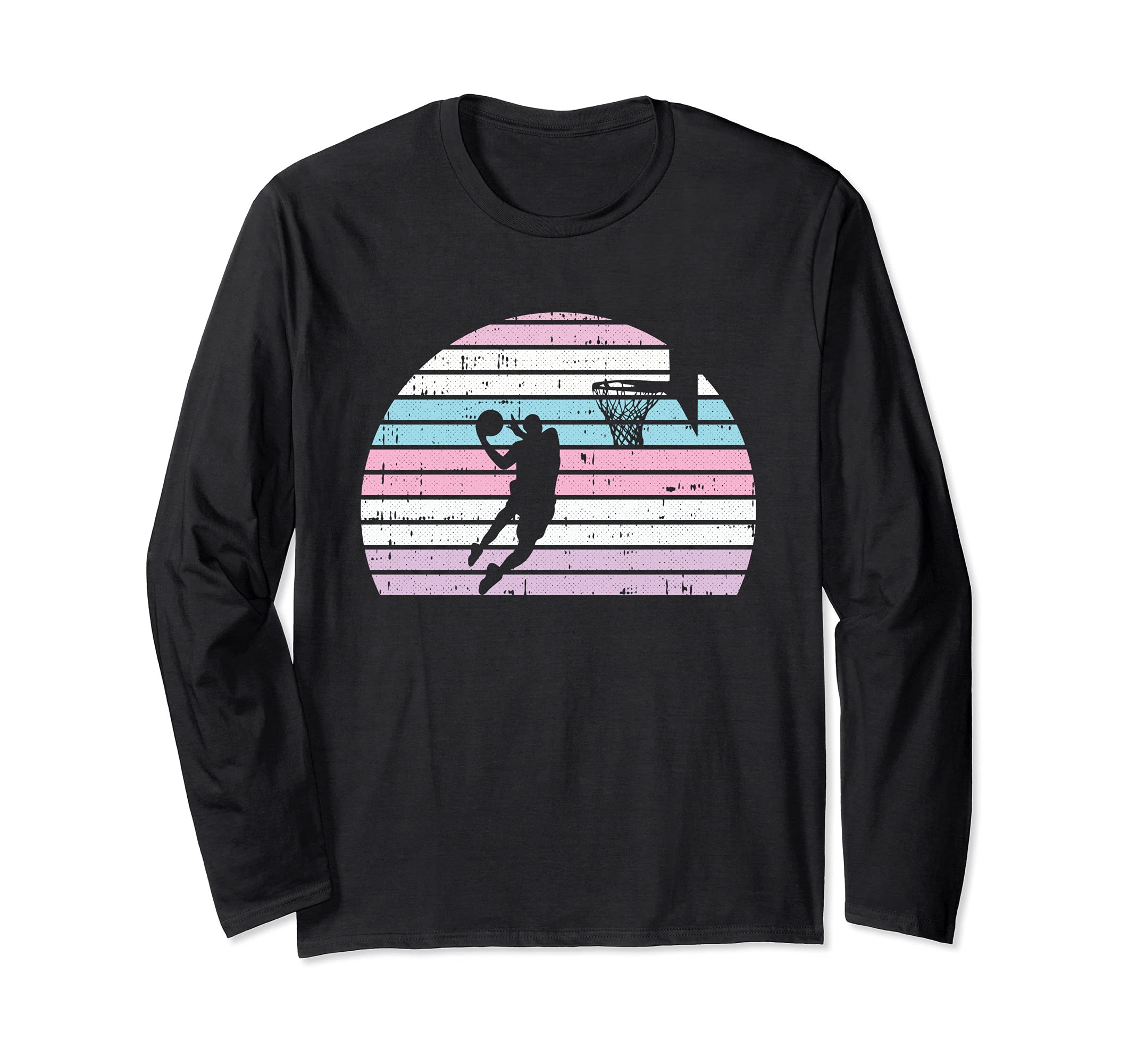 Basketball Player LGBT-Q Retro Intersexual Pride Sport Fan Long Sleeve T-Shirt