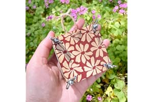 Happinit Pocket Flower Press, Small Flowers Press Kit, Micro Flower Pressing, Mini Plant Preservation Kit for Arts and Crafts Lovers (Silver)