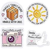 500 Pieces Thank You Stickers Small Business Shop Business Stickers Package Labels for Envelope Seals Gift Bags Packaging, 4 Styles, 1.77 Inches