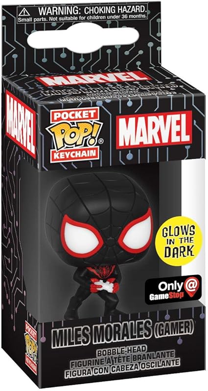 Funko Pocket Pop Keychain Marvel Spider Man Miles Morales Gamer Glows In The Dark Exclusive Statues Maquettes Busts Amazon Canada