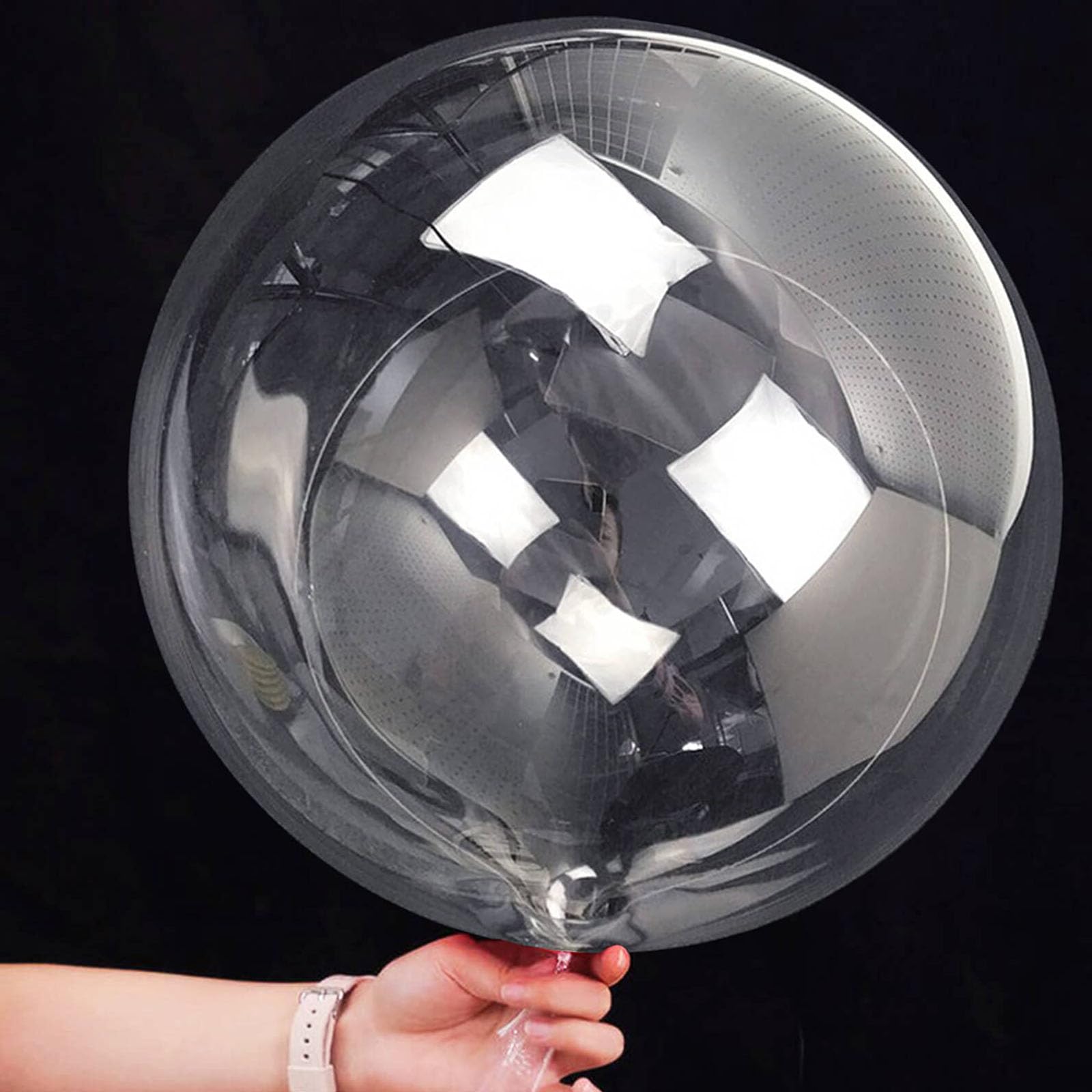Bobo 12 Pcs 24inches Transparent Balloons - Bubble Balloons for Shoot, DIY Party, Wedding, Anniversary Decoration