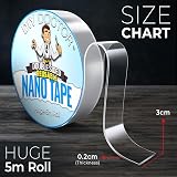 DIY Doctor Multi-Functional Double Sided Nano Tape 5m x 22mm Roll 2 Pack view 2