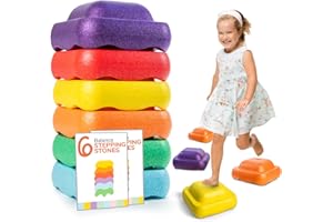 Motherly Haven Balance Stepping Stones for Kids, Promoting Children's Coordination Skills, Obstacle Course for Kids, Sensory Toys for Toddlers, Outdoor Kids Activities