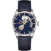 Hamilton Jazzmaster Automatic Men's Watch, 42 Stainless Steel Case | Swiss Made, Blue Dial Analog Watch, Water Resistance 50m, Sapphire Crystal, 3-Hand Movement, Leather Strap