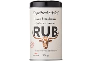 Cape Herb & Spice - Texan Steakhouse Rub, No MSG, No Artificial Flavouring, Non-GMO, Halal, Vegan, 100g