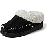 Dearfoams womens Nyla Felted and Plaid Moc Toe Clog