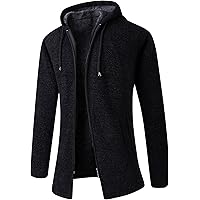 Zaitun Men's Full Zip Up Hooded Cardigan Sweater with