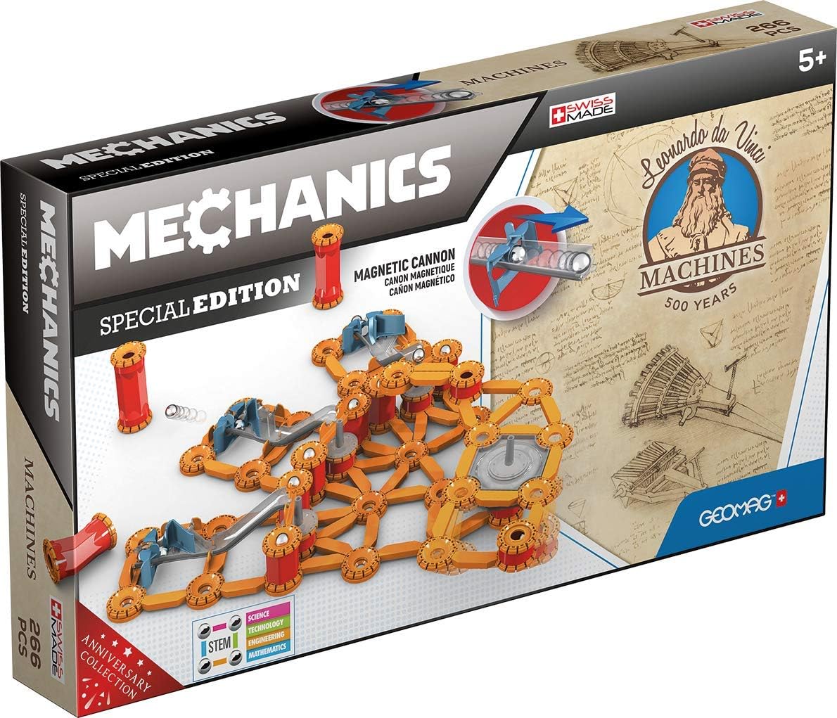 Geomag Special Edition 784, Leonardo Multiple Cannon, Magnetic Constructions, Leonardo Da Vinci Machines for Children