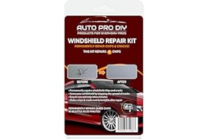 AUTO PRO DIY Windshield Repair Kit, 4 Pack (Repairs 4 Chips), 20-Minute Glass Rock Chip Repair Tool