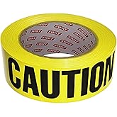 SWRT 1 Roll Premium Yellow Caution Tape, 3 Inch x 1000FT Halloween Decor | Bright Hazard Tape with Bold Black Text, Danger Zone Barrier for Sporting Events, Construction Areas and Halloween Decor