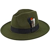 FADACHY Classic Fedora Hats for Men & Women Wide Brim Felt Hat Panama Dress Fedora Hat