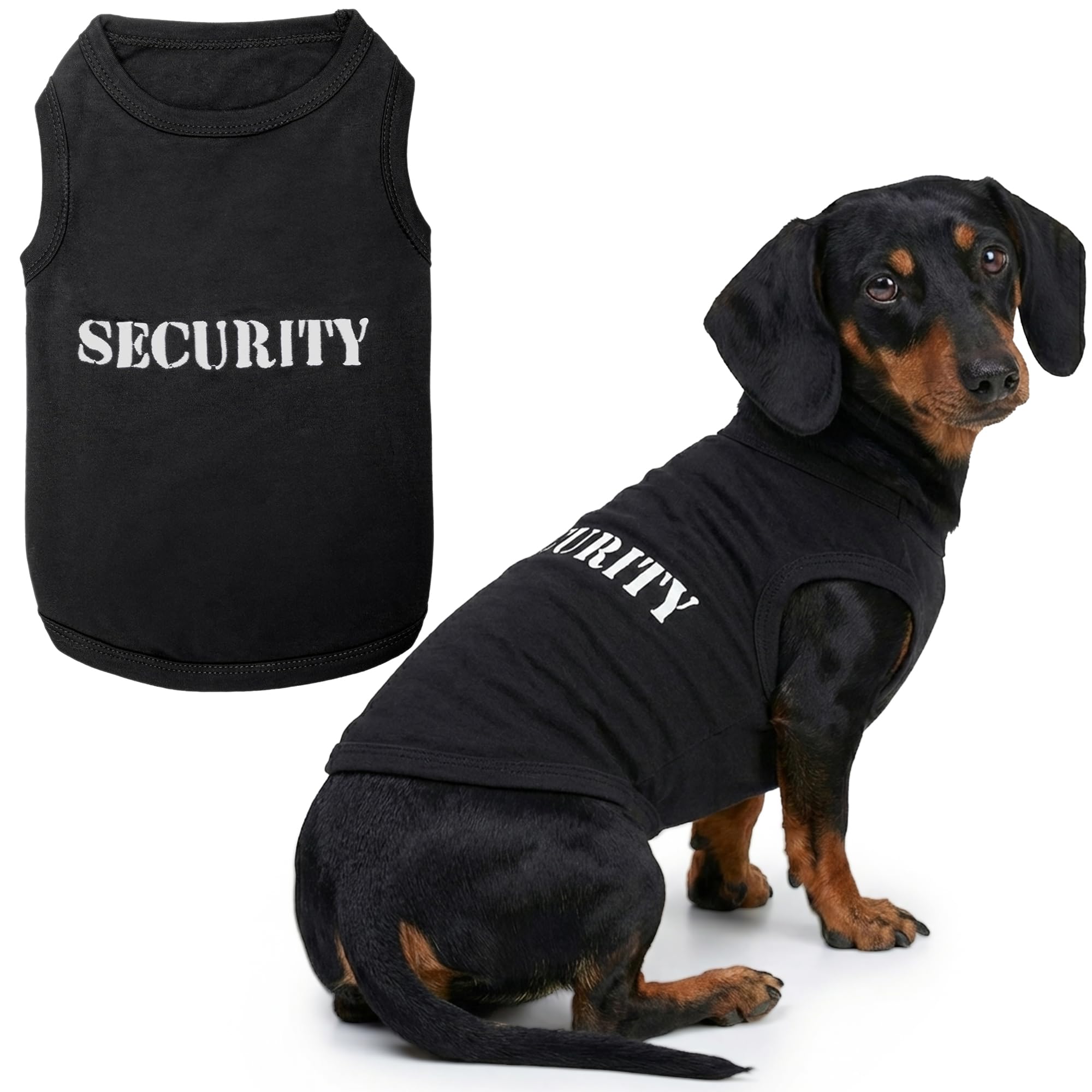 Parisian Pet Security Dog Shirt - Security Costume for Dogs - Halloween Pet Vest - Pet Halloween Costumes - Dog Apparel & Accessories - Sleeved Pet Costume - XL