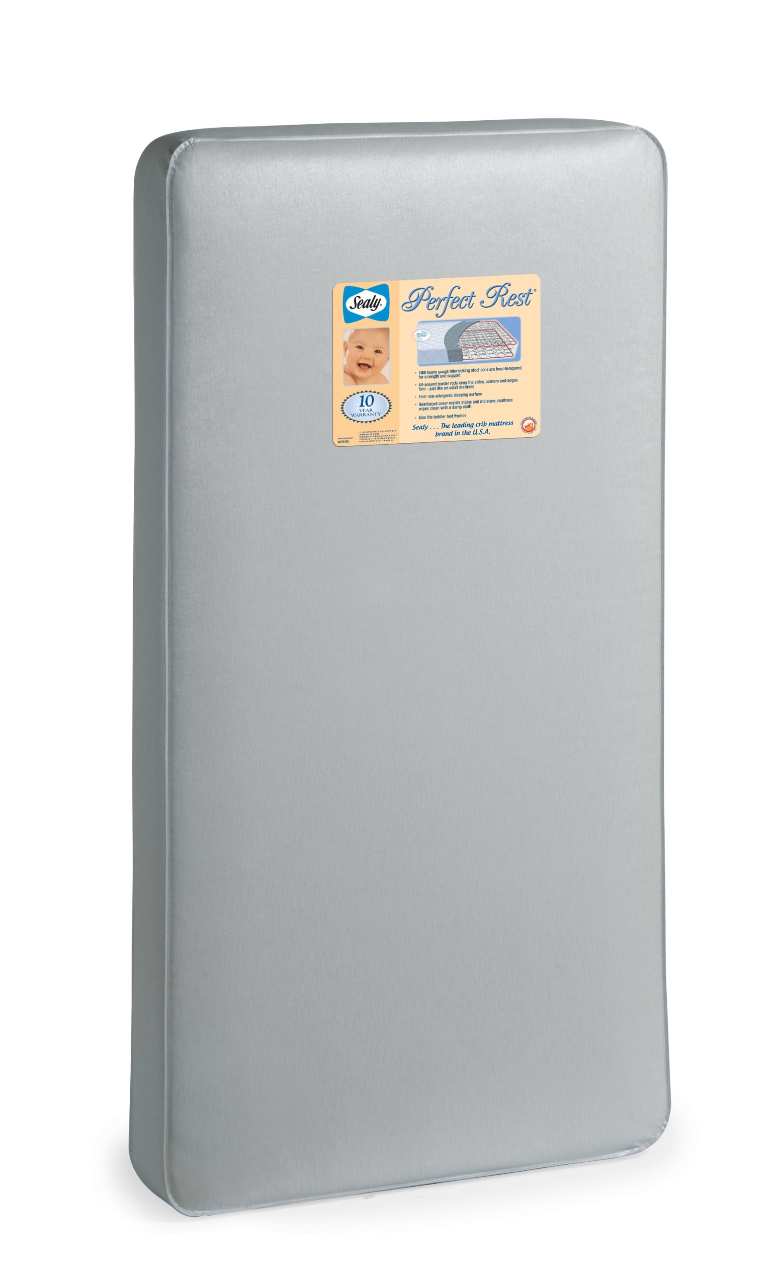 Sealy Perfect Rest Infant/Toddler Crib Mattress 150 Extra Firm Coils