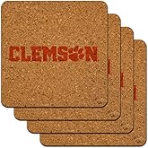 Clemson University Secondary Logo Low Profile Novelty Cork Coaster Set