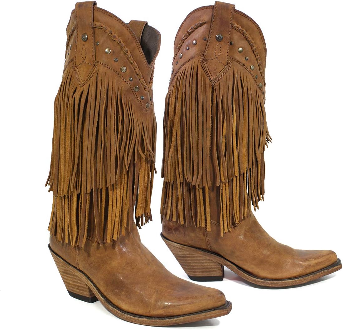 Women's Vegas Fringe Boot Pointed Toe - Lb71124_X